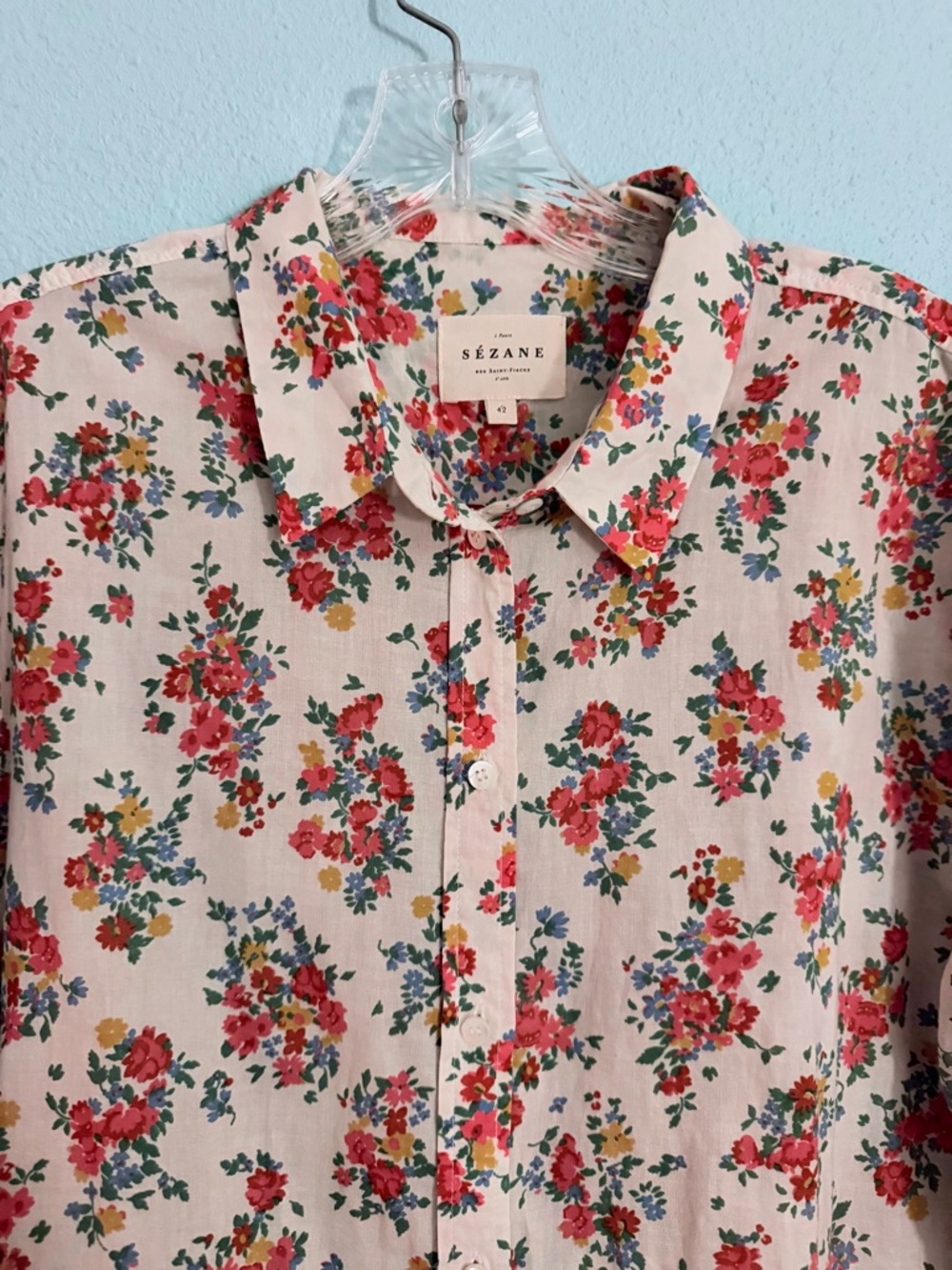 🇫🇷 Sézane Chemise Ann Shirt, Jardin Secret - Picture 2 of 8